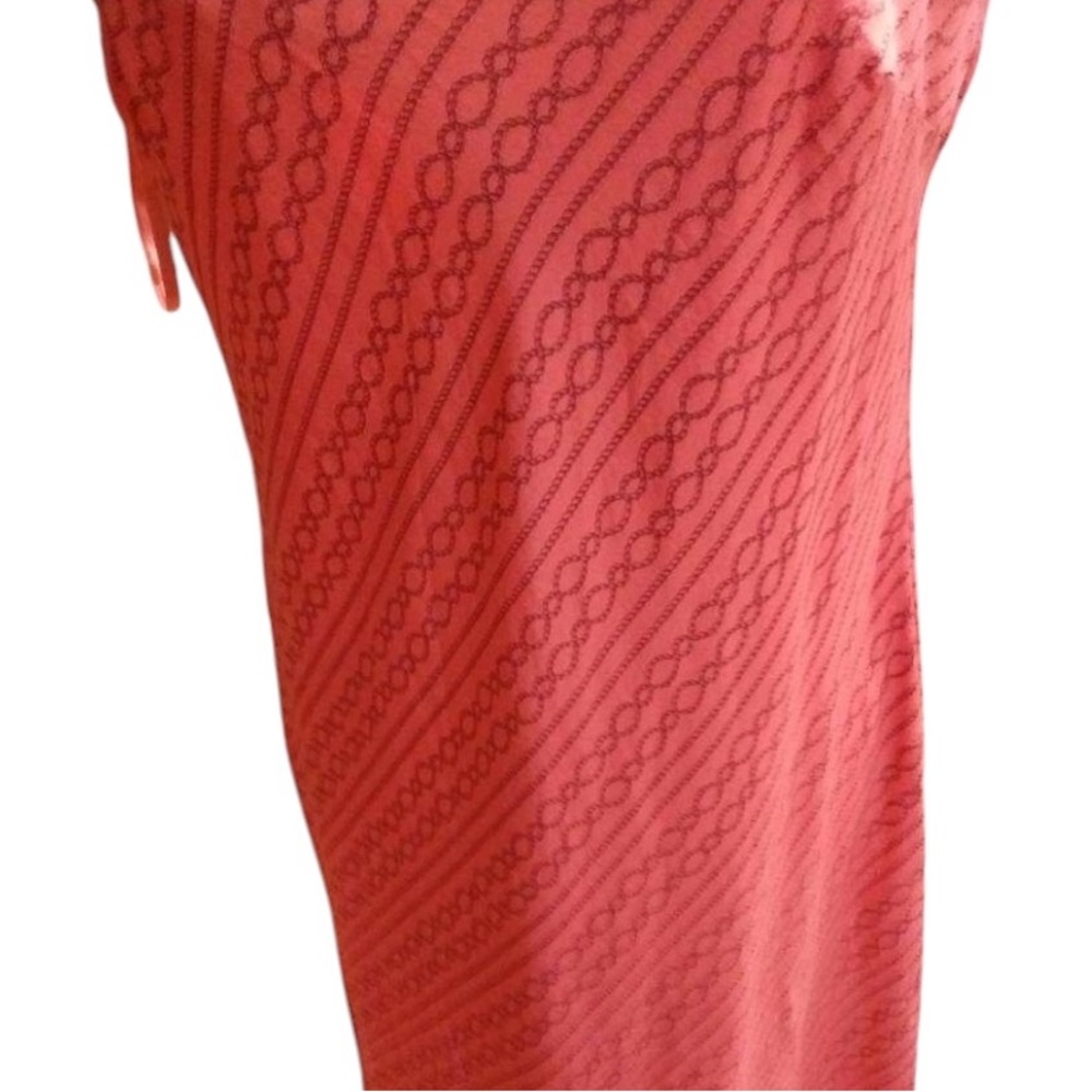 INC International Concepts size 10 orange chain print bias cut for movement - Picture 7 of 15